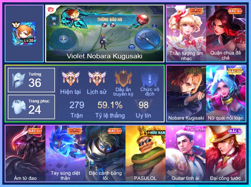 ACC 1 TRIỆU 2 – VIOLET NOBARA KUGUSAKI