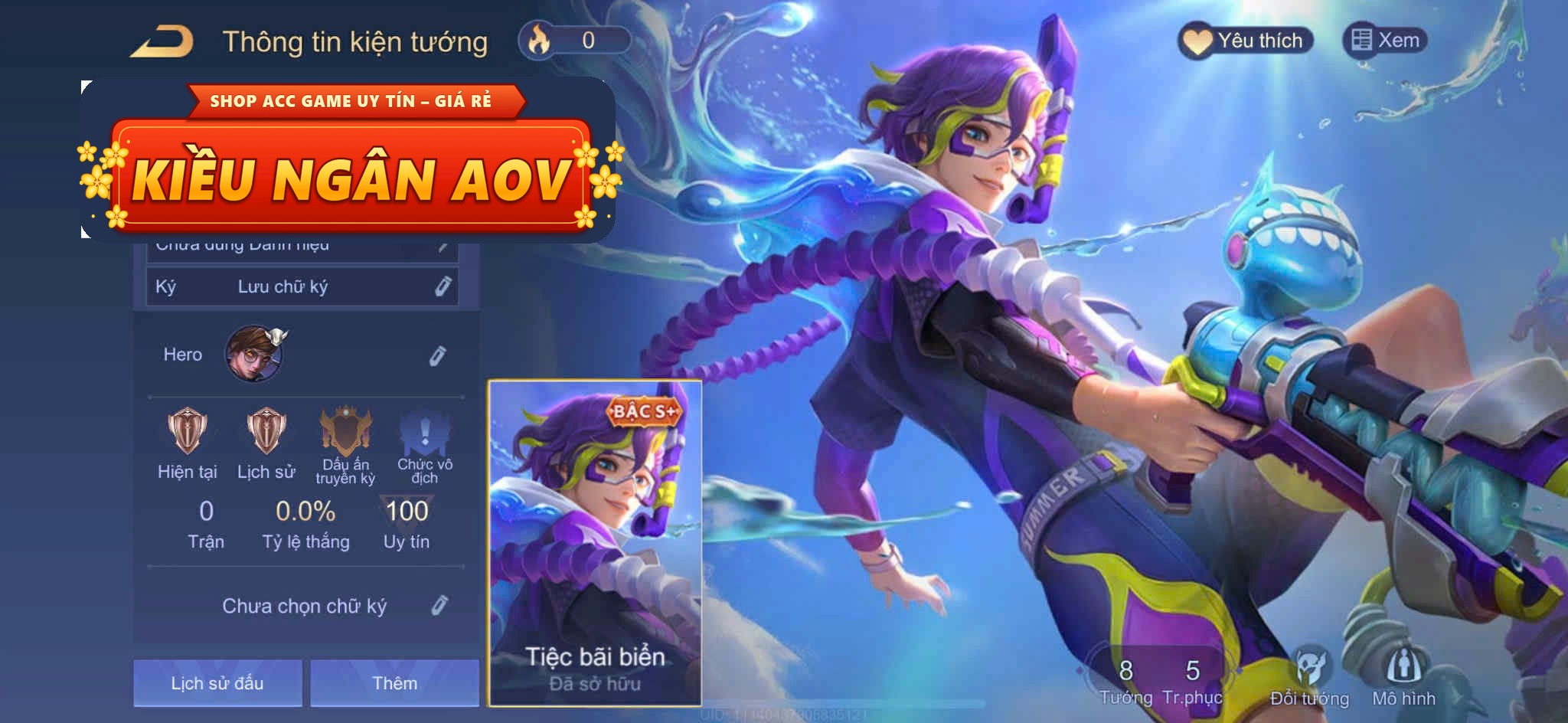 thorne tiệc bãi biển