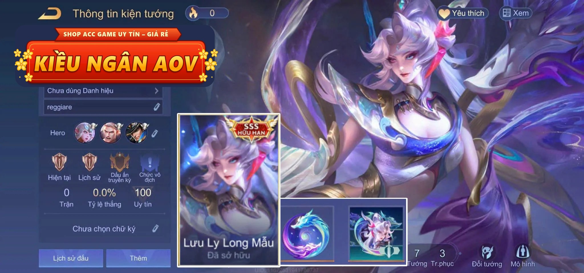 veres lưu ly long mẫu có nút hạ